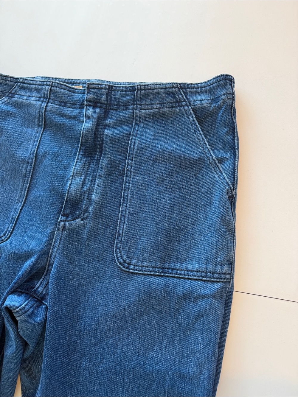 Pilcro Dark Blue High-Rise Boot Cut Jeans - Picture 2 of 6